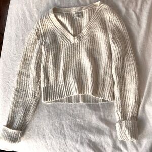 Abercrombie Cropped Sweater - Cream XS